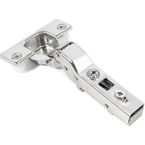 puma 35 clip cam 110º montaje directo 10 con pistón inox acabado níquel codo recto