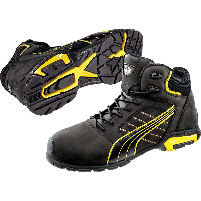 Puma - Chaussures de sécurité Amsterdam mid S3L src - noir/jaune 42