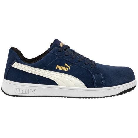 Puma – Chaussures de sécurité S1PL en cuir velours – Semelle antidérapante HRO – Doublure respirante – Pointure 44 – Pour environnements ATEX