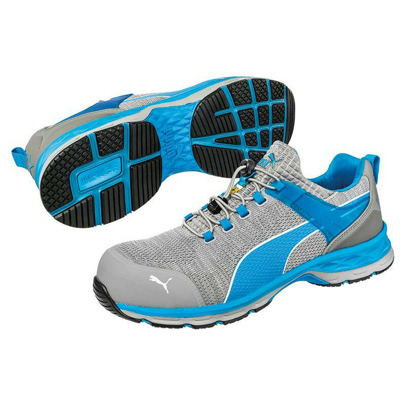 Image of Puma Safety Shoes - puma Safety xcite grey low 643860-44 Scarpe esd di sicurezza S1P Taglia delle scarpe (eu): 44 Grigio, Blu 1 pz.