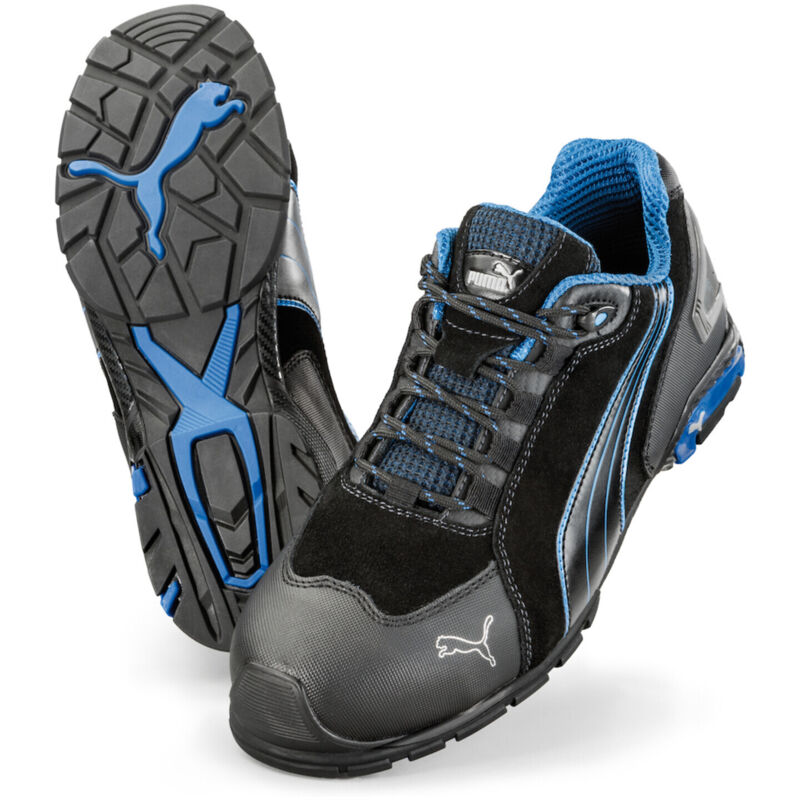 Puma Safety Shoes - ism Sicherheitsschuh EN20345 S3 Rio Black Low Gr.44 Veloursleder Aluminiumkappe