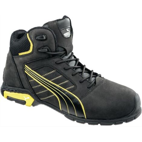 PUMA Sicherheitsstiefel Amsterdam Mid Größe 43 schwarz / gelb - 63.224.0-43