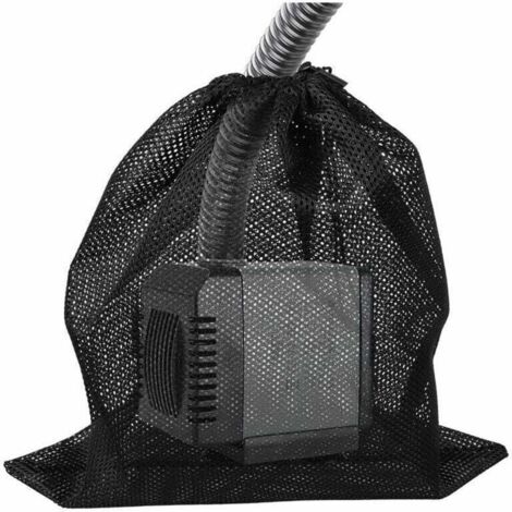 Pumpenbeutel, Netzbeutel für Pumpenfilter, Filterbeutel für Teichpumpen, Netzbeutel für Pumpen, Zubehör für Hauswasserpumpenfilter (45 x 45 cm, schwarz)