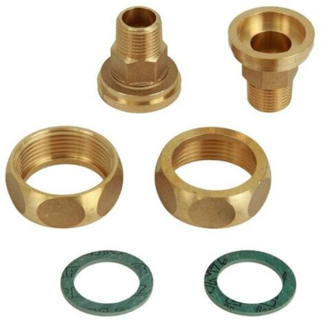 Pumpenverschraubungs-Set aus Bronze, DN 32 IG 1 1/4 Zoll x DN 15 AG 1/2 Zoll