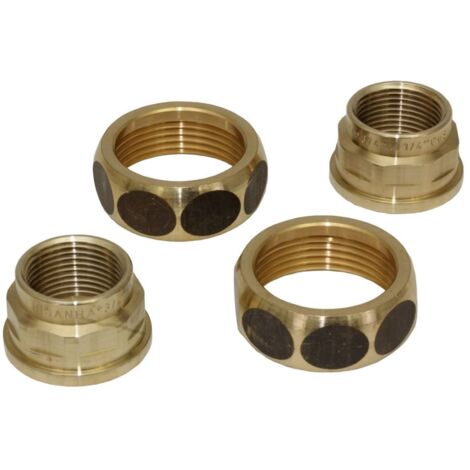 Pumpenverschraubungs-Set aus Rotguss DN 20 IG x 32 IG