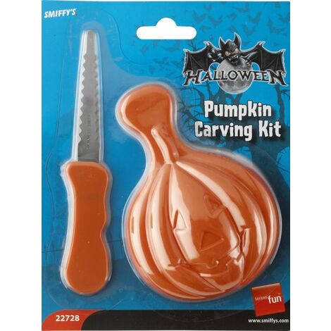 Pumpkin Carving Kit - Orange - with Knife & Dish - 22728
