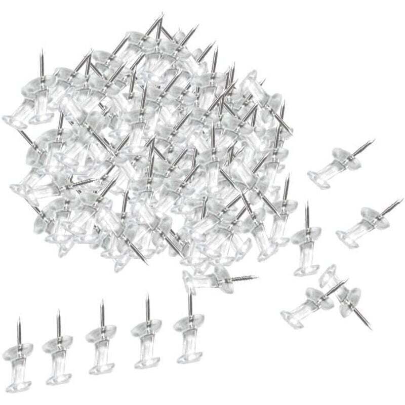 130 Punaises Transparentes pour Tableaux Liège Épingles Cartes Suspension Photos Projets Artisanat