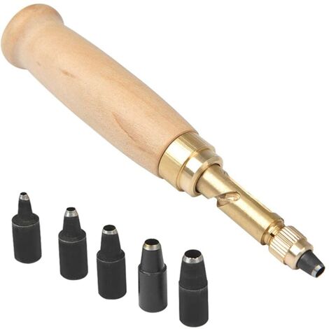 Punch Cutter, Automatic Leather Hole Punch Tool, Leather Sewing Punch Tool Automatic Punch Belt Puncher with Punch Head 1.5/2/2.5/3/3.5/4mm Tips,Ugreat