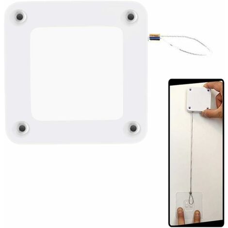 Punch-Free Automatic Door Closer, Hole-Free Automatic Closing for Most Doors, White