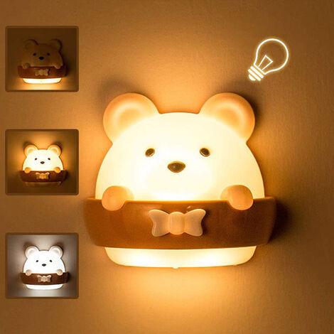 Punch Free LED Veilleuse Télécommande Veilleuse Protection des Yeux Enfants Veilleuse pour Chambre