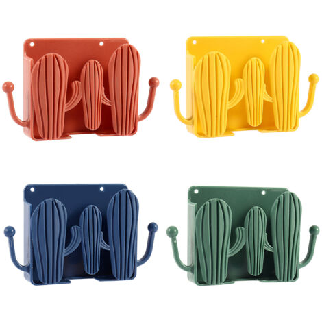 Punch-free Mobile Phone Storage Box Wall Mounted Cactus Shape Air Conditioner Remote Control Organizer