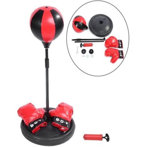 Punching Ball Enfant - Marque - Avec Gants et Pompe - Hauteur Réglable