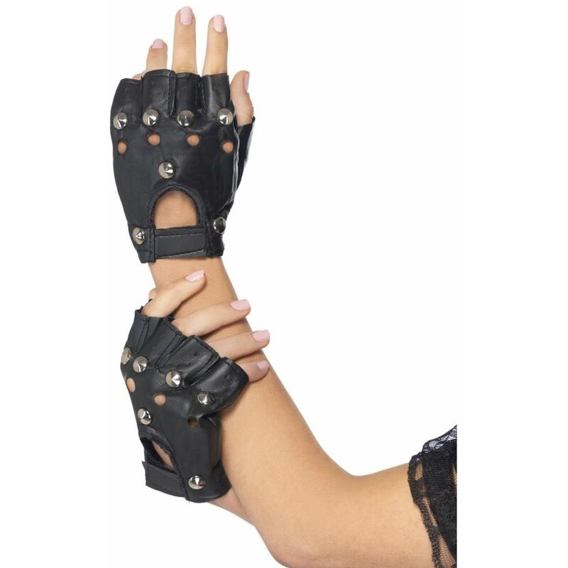 Punk Gloves Black with Studs [22444]