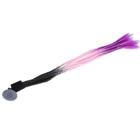 Punk-Motorradhelm für Damen mit Blumenmuster und Saugnapfbefestigung, schwarz, pink, lila