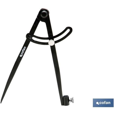 Punktzirkel mit Stütze und Fixator 200 mm