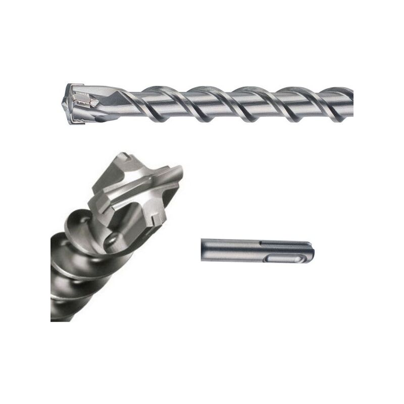 Trade Shop - Punta 4 Tagli per Muro Sds Max / Plus...