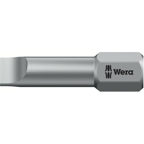 Punta 800/1 TZ para tornillos ranurados 5.5mm L.25mm 1/4 pulgada C6.3 1mm resistente, TZ WERA (Por 10)