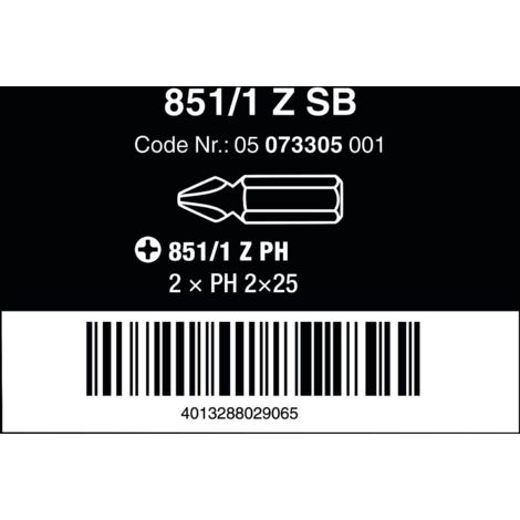 PUNTA A CROCE PHILLIPS PH2 X 25 MM 851/1 CON BLISTER - W05073305001