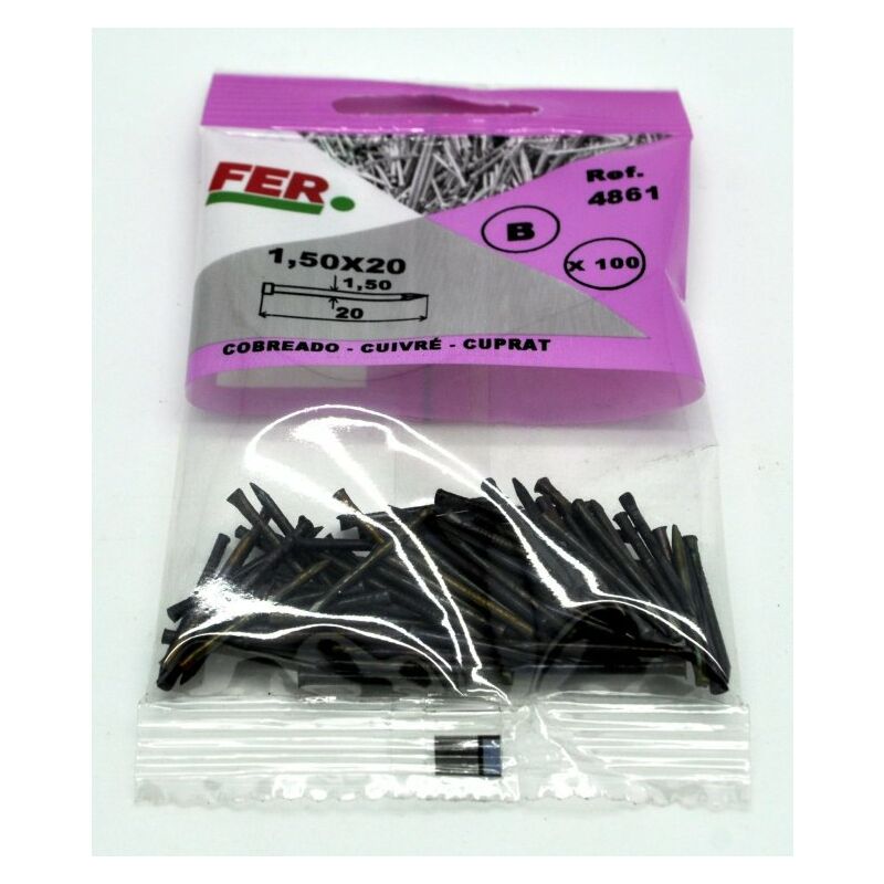 

Industrias Fer - PUNTA ACERO COBRE CABEZA PERDIDA 2X35 BLISTER