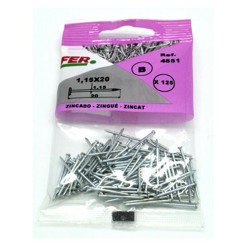 

Industrias Fer - PUNTA ACERO ZINCADO CABEZA PLANA 1.5X15 BLISTER