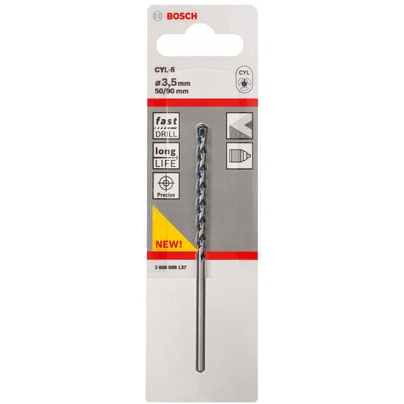 Trapano concreto cyl-5. Granito blu. 3.5 x 50 x 90 mm