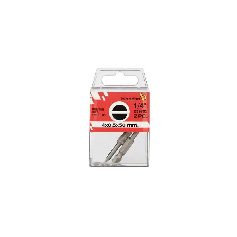 

Punta Atornillar Boca Recta 1/4 (2 Uds) Bianditz 5,5 X 0,8 X 50 Mm