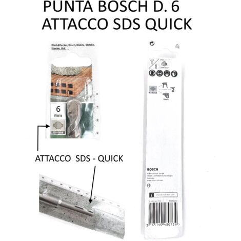 PUNTA BOSCH D.6 CON ATTACCO SDS QUICK -OFFERTA