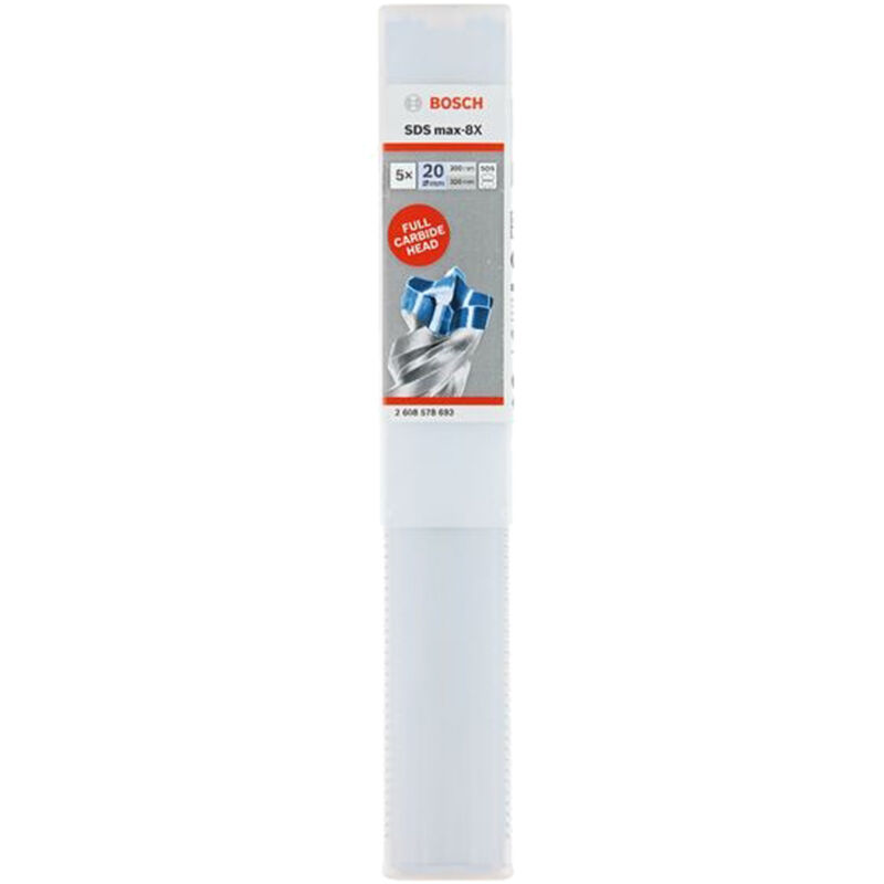 Punte per martello Bosch sds max-8X 20 x 200 x 320 mm confezione da 5 pezzi