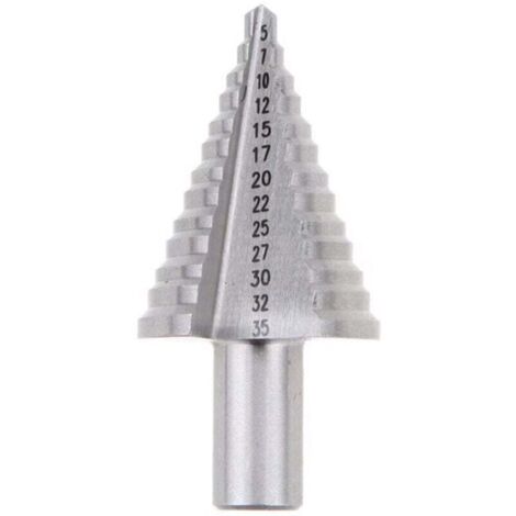 Punta conica per trapano in metallo da 5 mm a 35 mm, punta conica triangolare rivestita in titanio, per foratura con cacciavite su acciaio, ottone, legno, plastica, argento