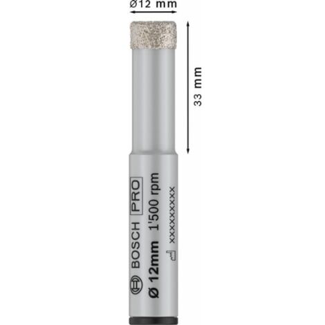 Punta da trapano a secco in ceramica PRO, 12 x 33 x 13 mm