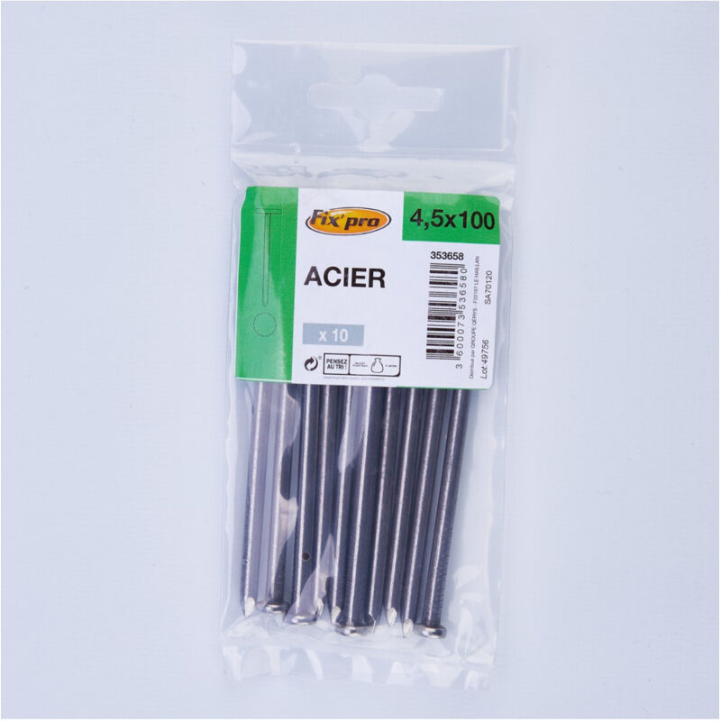 Punta de acero Tp 3,8x100 /10