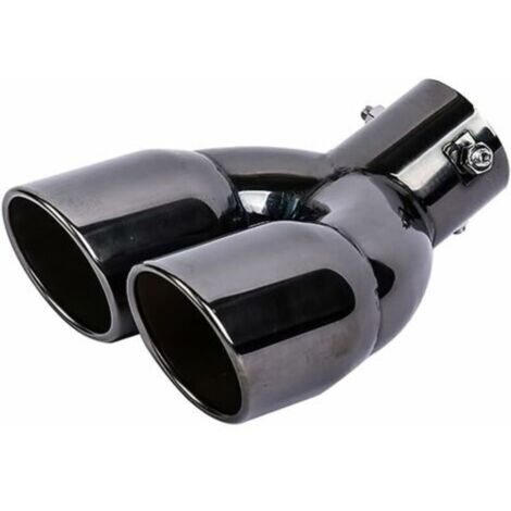 Punta de escape de 76 mm de diámetro, tubo de escape de coche, punta de escape doble, acero inoxidable, cubierta de escape universal