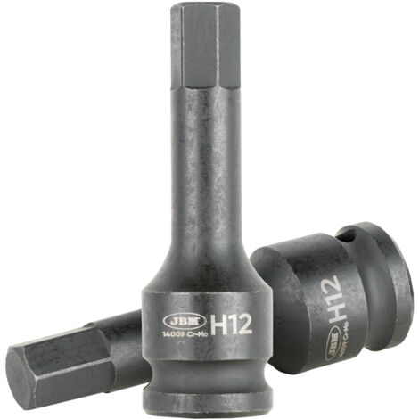 PUNTA DE IMPACTO HEXAGONAL DE ½" 12mm.  JBM14009