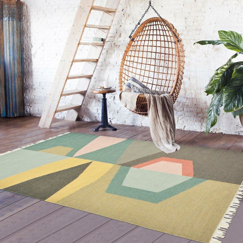 

Kilim Tipe Carpet Km BCA 1A2T Lana multicolor - Multicolore