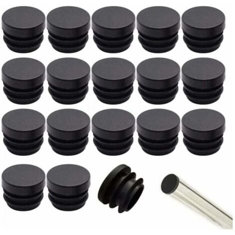 Punta de silla de 16 mm, 32 piezas de punta de silla, punta redonda de plástico, punta de tubo de silla, punta de pata de silla, protector de pata de silla