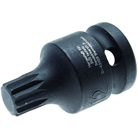 Punta de vaso de impacto longitud 43 mm entrada 12,5 mm (1/2") dentado múltiple interior (para XZN) M12