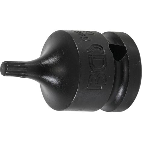 Punta de vaso de impacto  longitud 43 mm  entrada 12,5 mm (1/2")  dentado múltiple interior (para XZN) M5