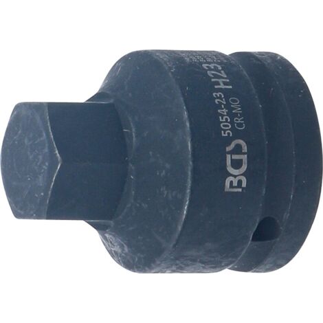Punta de vaso de impacto  longitud 55 mm  entrada 20 mm (3/4")  hexágono interior 23 mm
