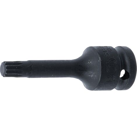 Punta de vaso de impacto  longitud 75 mm  entrada 12,5 mm (1/2")  dentado múltiple interior (para XZN) M9