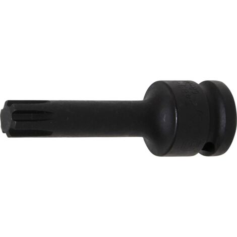 Punta de vaso de impacto  longitud 75 mm  entrada 12,5 mm (1/2")  perfil en cuña (para Ribe) M12