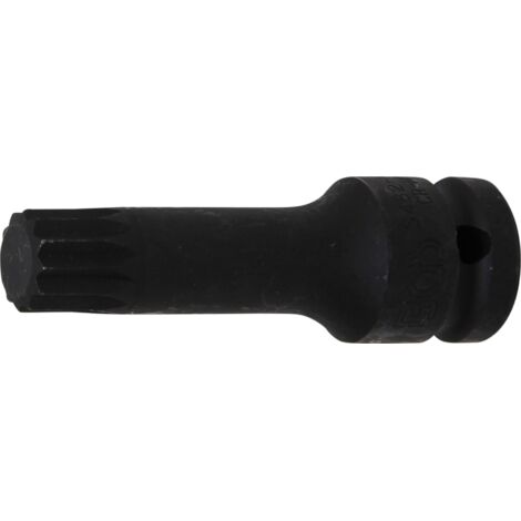 Punta de vaso de impacto  longitud 78 mm  entrada 12,5 mm (1/2")  dentado múltiple interior (para XZN) M16
