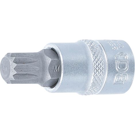 Punta de vaso  entrada 10 mm (3/8")  dentado múltiple interior (para XZN) M12