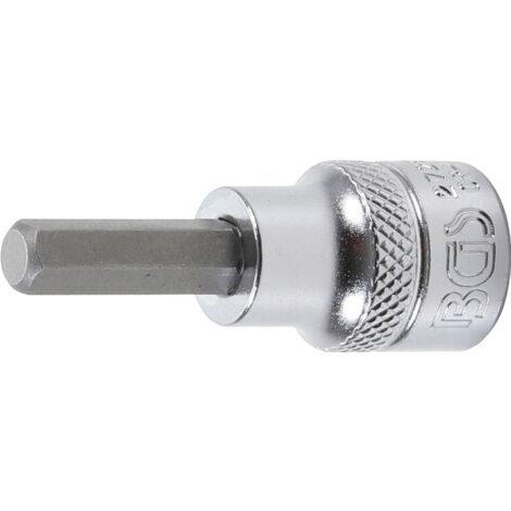 Punta de vaso  entrada 10 mm (3/8")  hexágono interior 1/4"