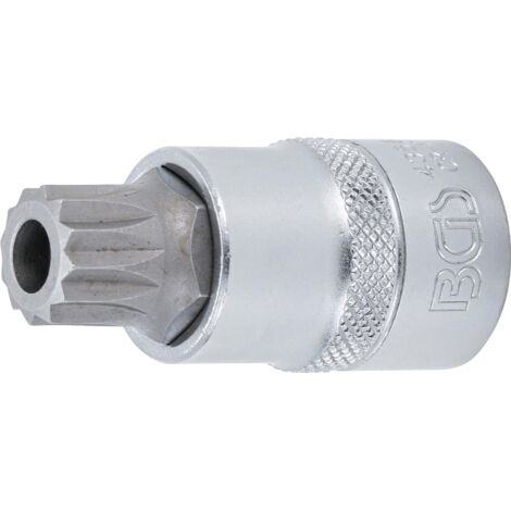 Punta de vaso entrada 12,5 mm (1/2") dentado múltiple interior (para XZN) con perforación M16