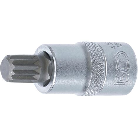 Punta de vaso  entrada 12,5 mm (1/2")  dentado múltiple interior (para XZN) M12