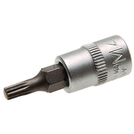 Punta de vaso  entrada 6,3 mm (1/4")  dentado múltiple interior (para XZN) M4