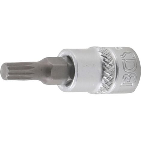Punta de vaso  entrada 6,3 mm (1/4")  dentado múltiple interior (para XZN) M5
