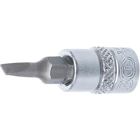 Punta de vaso  entrada 6,3 mm (1/4")  plana 4 mm