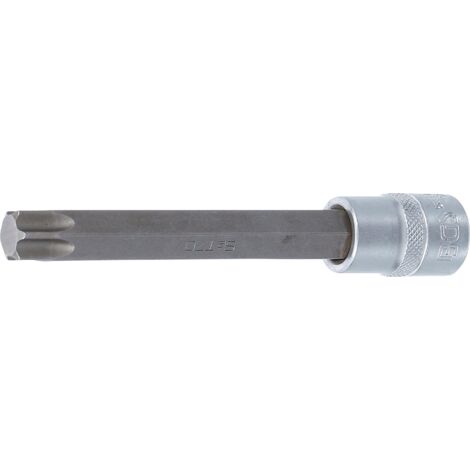 Punta de vaso  longitud 140 mm  entrada 12,5 mm (1/2")  perfil en T (para Torx) T70