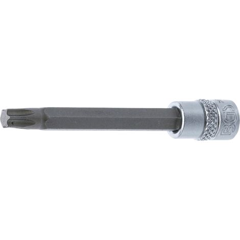 Punta de vaso  longitud 75 mm  entrada 6,3 mm (1/4")  perfil en T (para Torx) T35